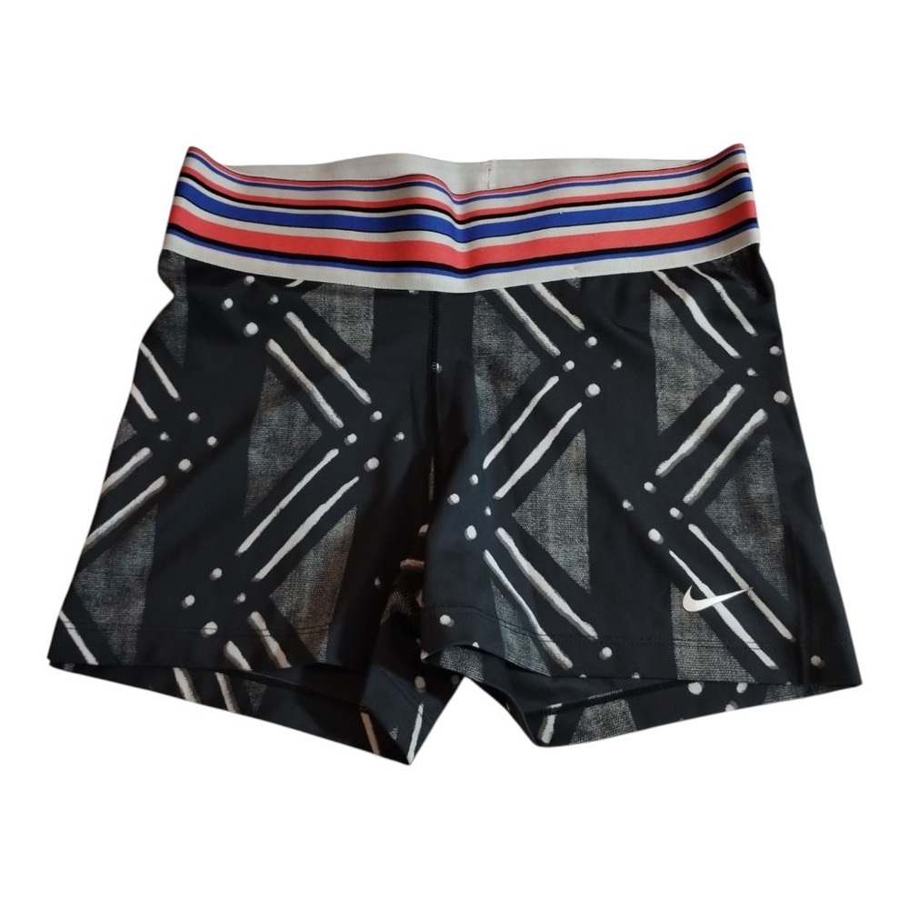 Nike Pro Tight Fit Training Shorts Black Multi Yoga Running Gym‎